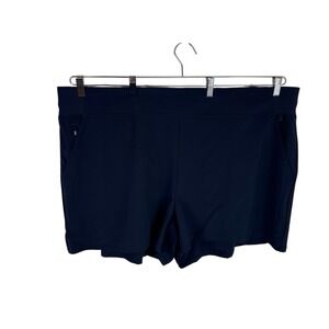 Athleta‎ Women's Plus 26 Brooklyn Activewear Navy Pull On Navy EUC Inseam 4'
